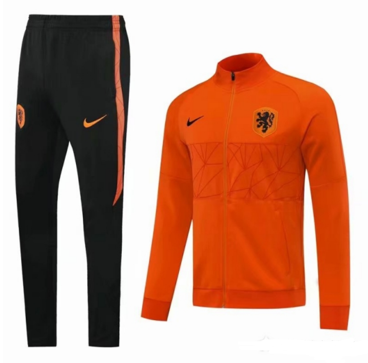 2021-2022 EURO Netherlands Orange Training Kits Jacket with Pants